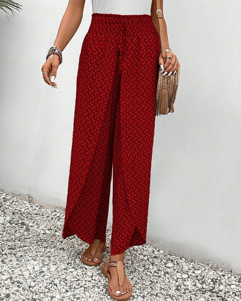 Lizzy | Wide-Leg Pants with Geometric Print