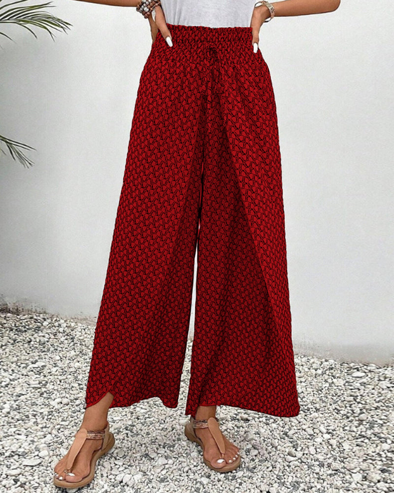 Lizzy | Wide-Leg Pants with Geometric Print
