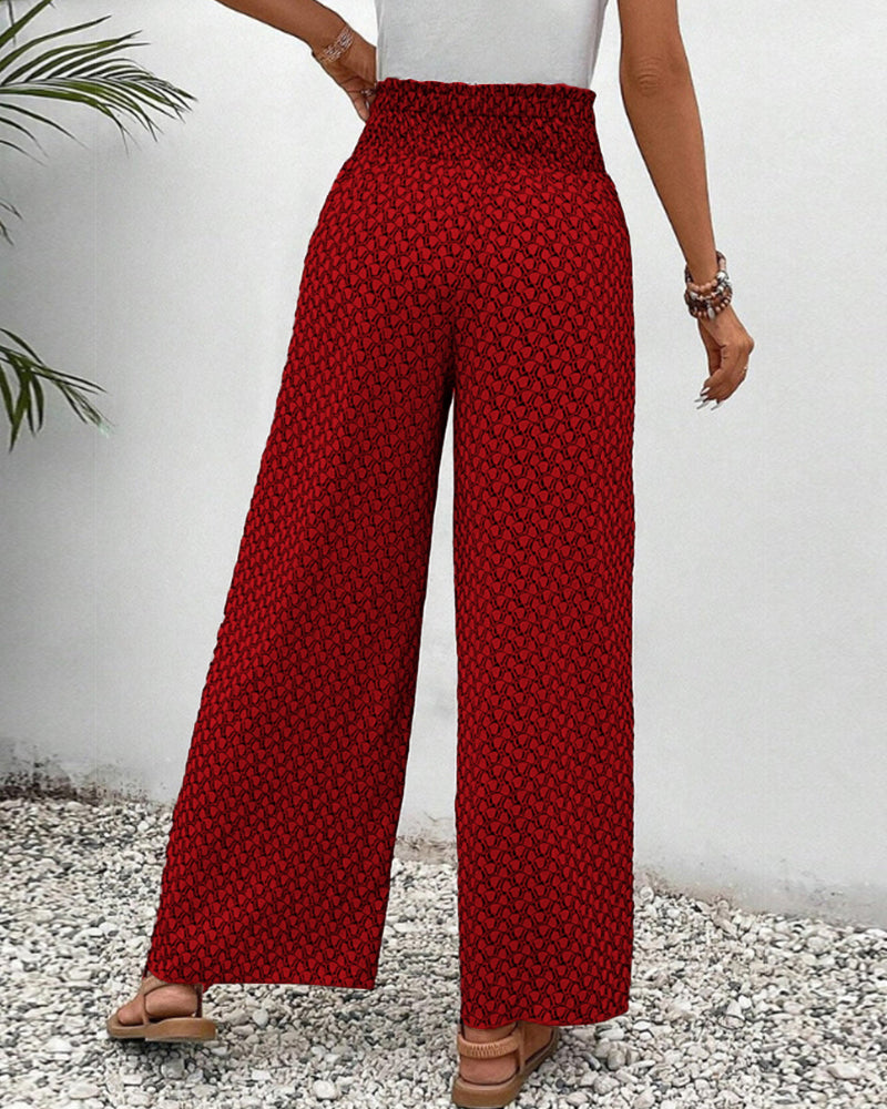 Lizzy | Wide-Leg Pants with Geometric Print