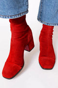 Women's Red Ankle Boots – Bold & Modern