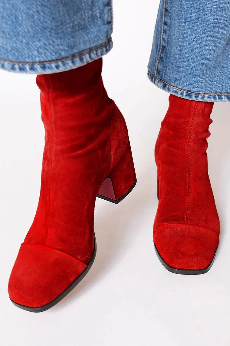 Women's Red Ankle Boots – Bold & Modern