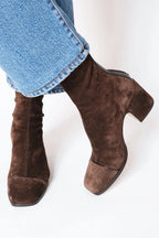 Women's Brown Suede Ankle Boots – Soft Shaft