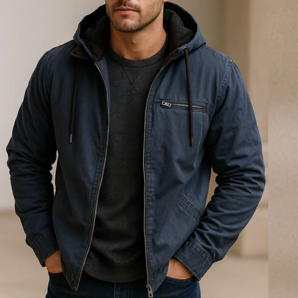 Hooded Jacket Men, Rugged with Soft Lining