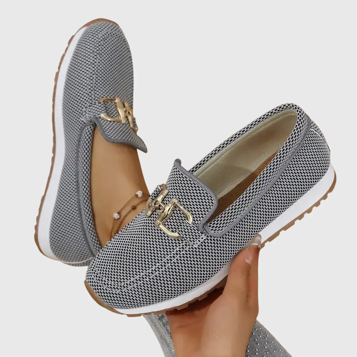 CHIARA Comfort Moccasins for Women – Gray