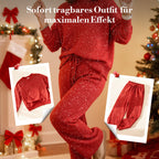 Elise | Women's Sparkle Holiday Two-Piece Set