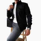 David Button-Front Shirt Jacket