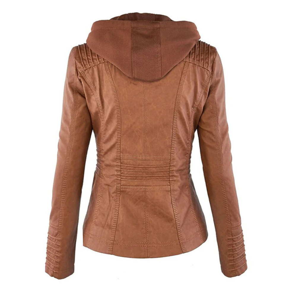Faux Leather Jacket Women, Soft and Warm