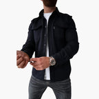 David Button-Front Shirt Jacket