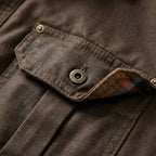 Men's Waxed Cotton Jacket Regular Fit Outdoor