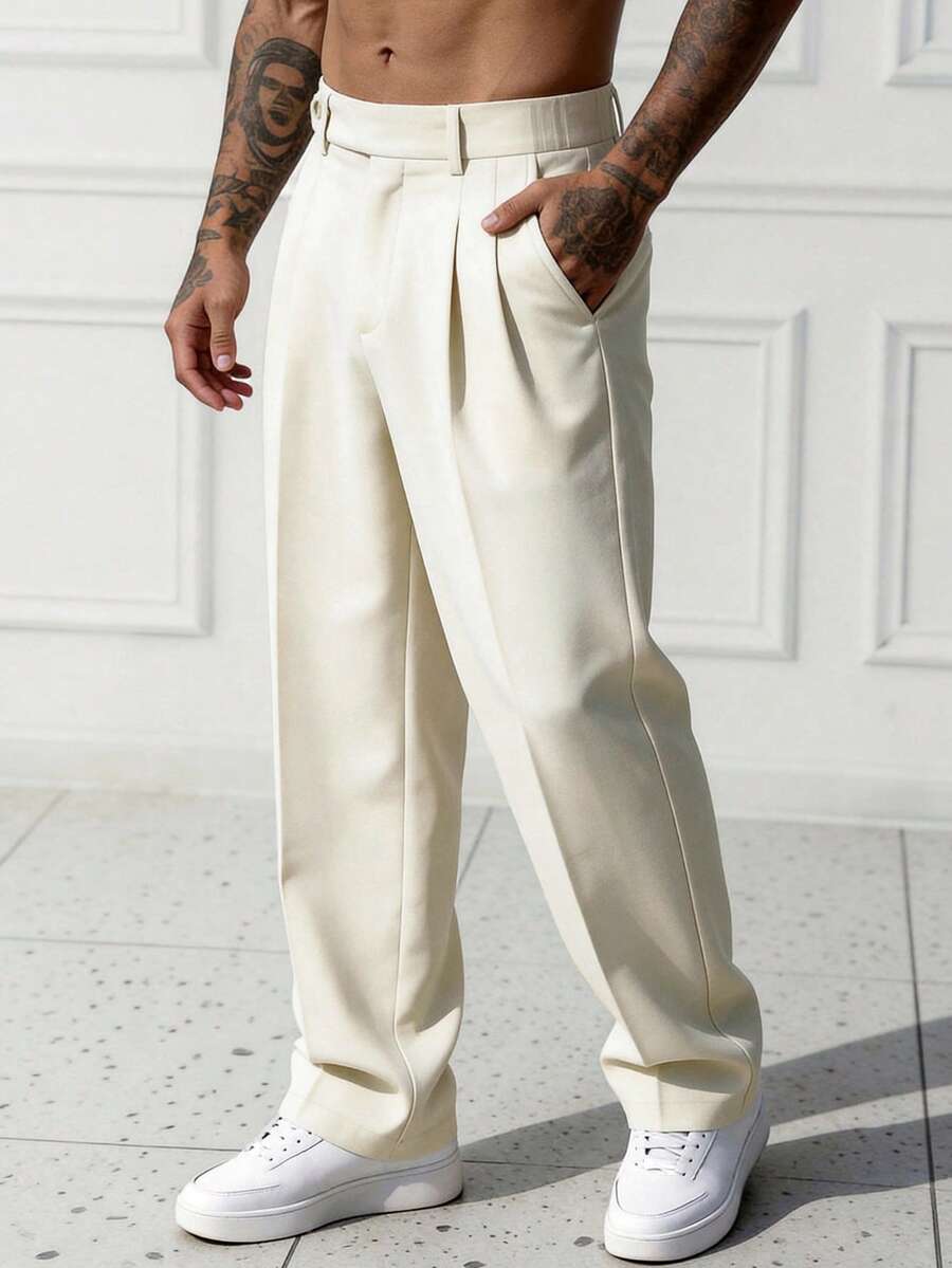 Men's Lined Dress Pants, Straight and Relaxed Fit