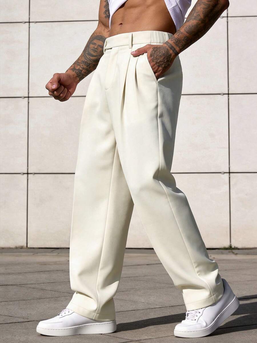 Men's Lined Dress Pants, Straight and Relaxed Fit