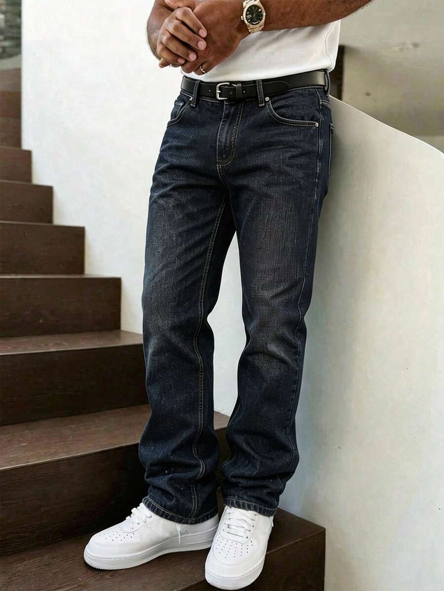 Men's Straight-Leg Jeans, Vintage Denim