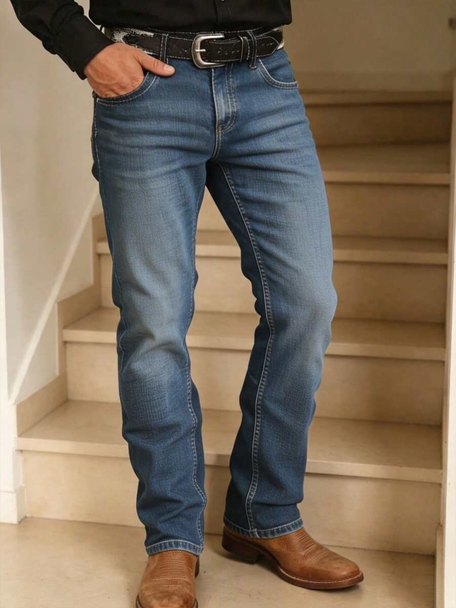 Men's Straight-Leg Jeans, Vintage Denim