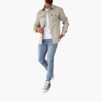 David Button-Front Shirt Jacket