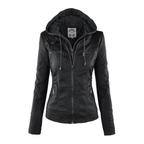 Faux Leather Jacket Women, Soft and Warm