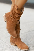 Women's Beige Suede Ankle Boots – Soft & Comfortable