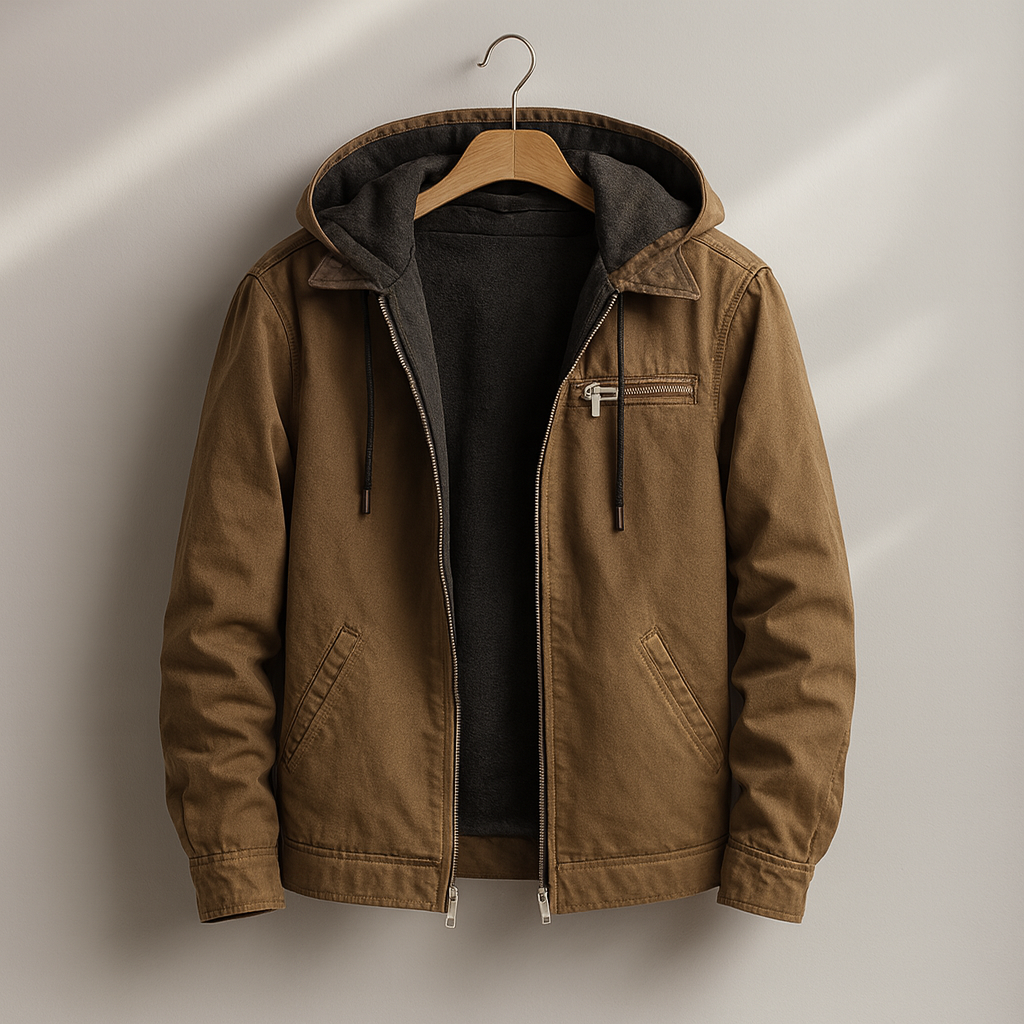 Hooded Jacket Men, Rugged with Soft Lining