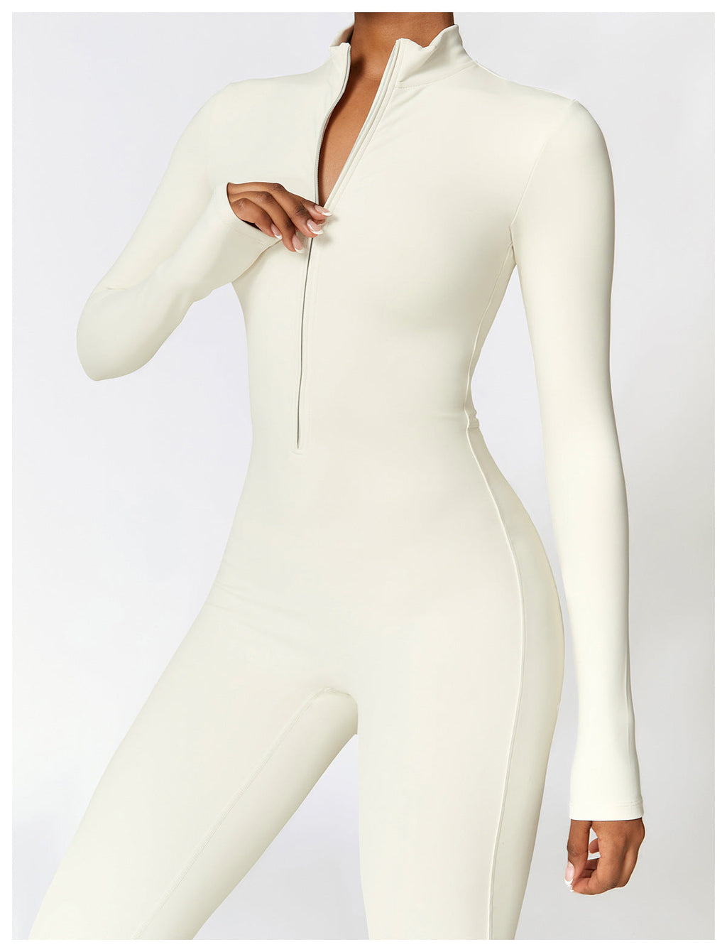 LUNA Zip-Front Bodycon Jumpsuit