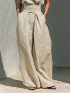 Maria | Minimalist Top & Wide-Leg Pants Set for Women