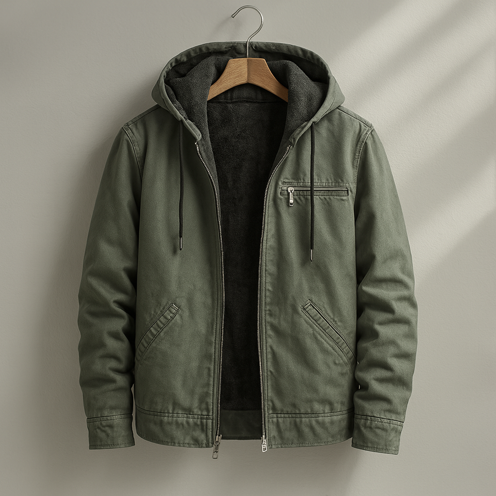 Hooded Jacket Men, Rugged with Soft Lining
