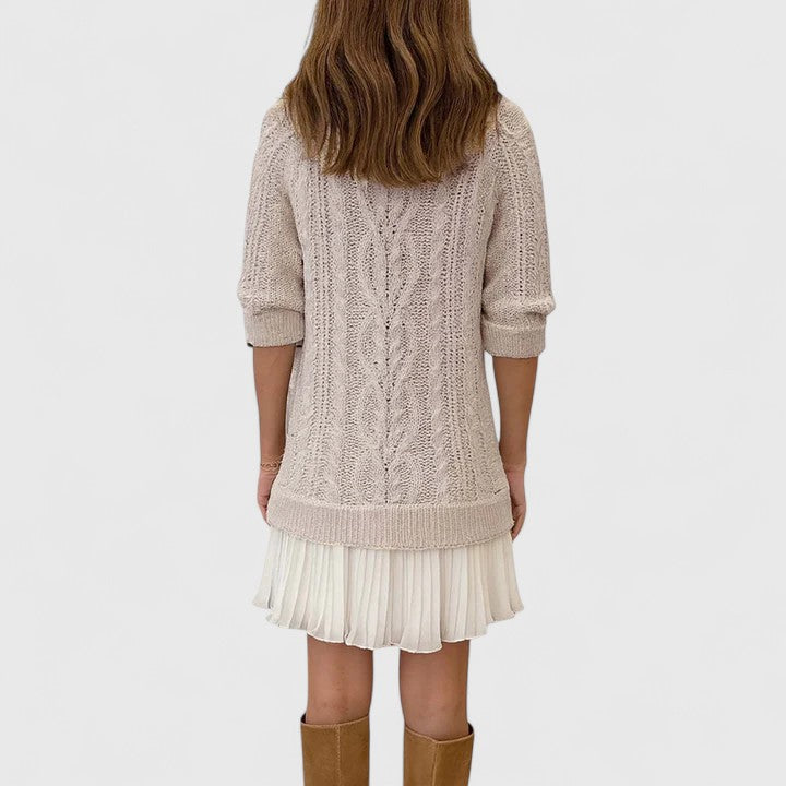 Sweater Dress Women Long Sleeve Knit