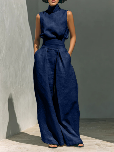 Maria | Minimalist Top & Wide-Leg Pants Set for Women