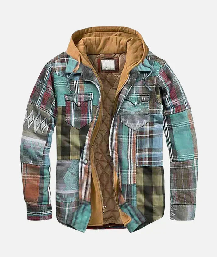 Plaid Jacket Men, Patchwork Style