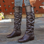 Knee High Boots Women Slouch Block Heel