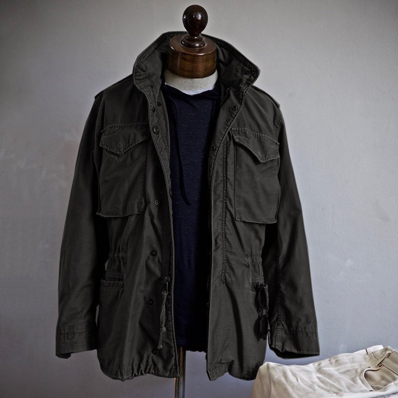 Field Jacket Men, Rugged with Hood and Storm Flap