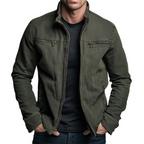 Field Jacket Men, Vintage Cotton with High Collar