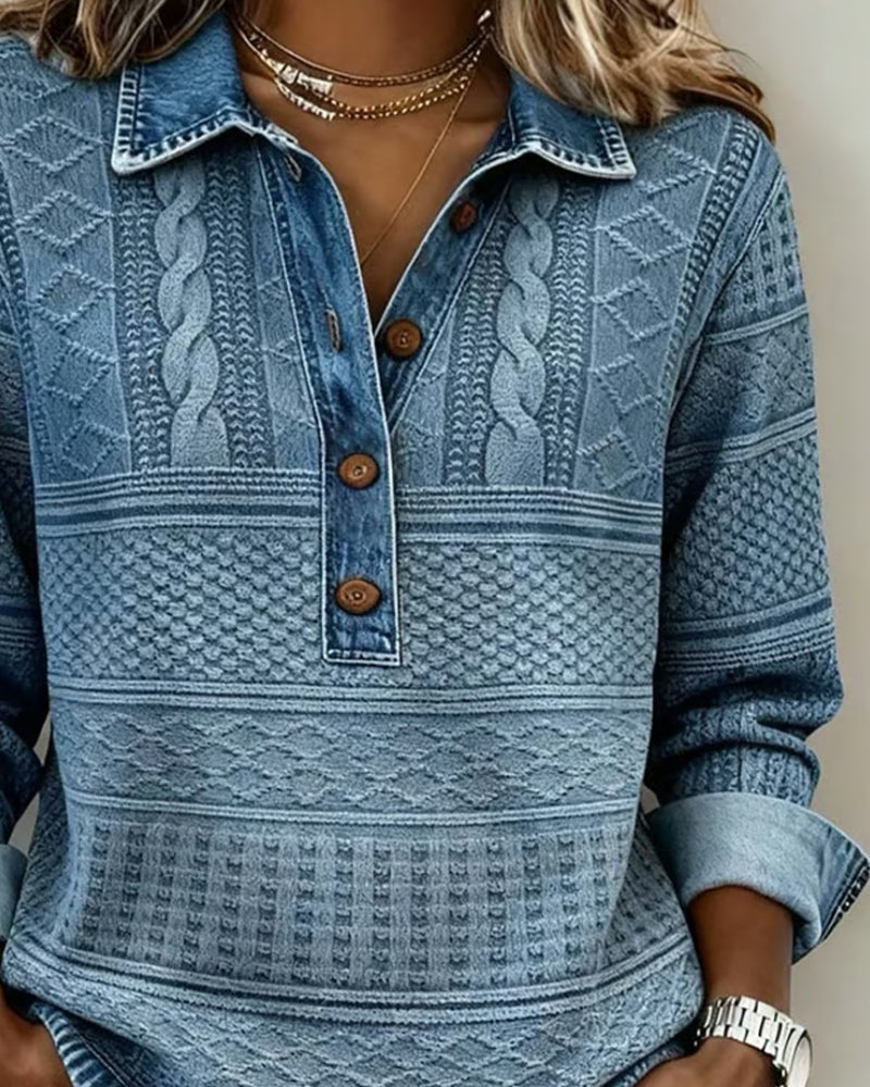 Women's Cable-Knit Cardigan with Buttons