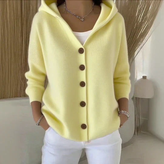 Women's Beige Cardigan, Soft and Relaxed