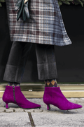 Women's Colorful Suede Ankle Boots – Elegant