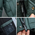 Puffer Jacket Men with High Collar, Windproof and Warm