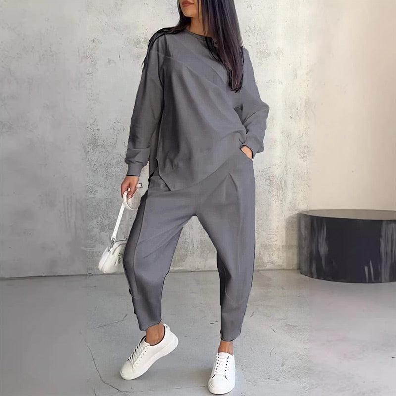 Women's Two-Piece Set, Casual Top and Pants