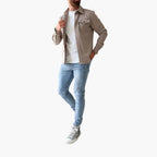 David Button-Front Shirt Jacket