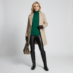 Women's Faux Leather Leggings, Fleece Lined, Warm and Stretchy