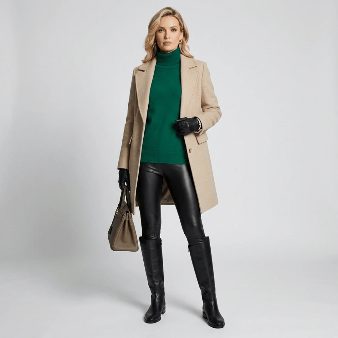 Women's Faux Leather Leggings, Fleece Lined, Warm and Stretchy