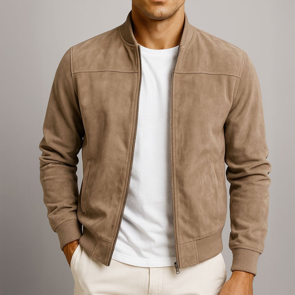 Suede Jacket Men, Lightweight Urban Classic