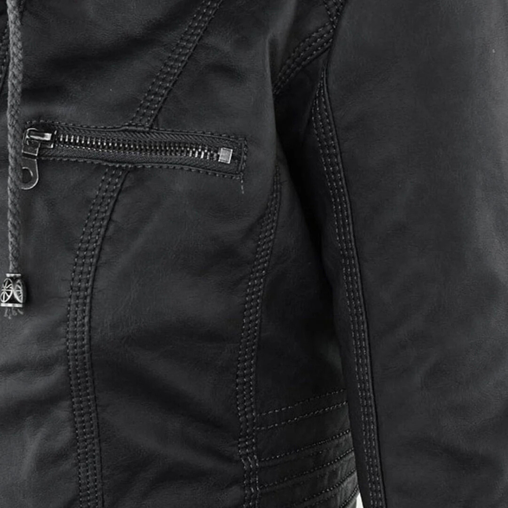 Faux Leather Jacket Women, Soft and Warm