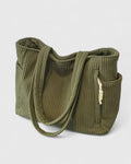 Liorane Luxury Ribbed Bag with Drawstring Details