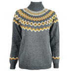 Women's Brown Turtleneck Sweater, Elegant