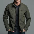 Field Jacket Men, Vintage Cotton with High Collar