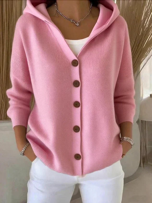 Women's Beige Cardigan, Soft and Relaxed