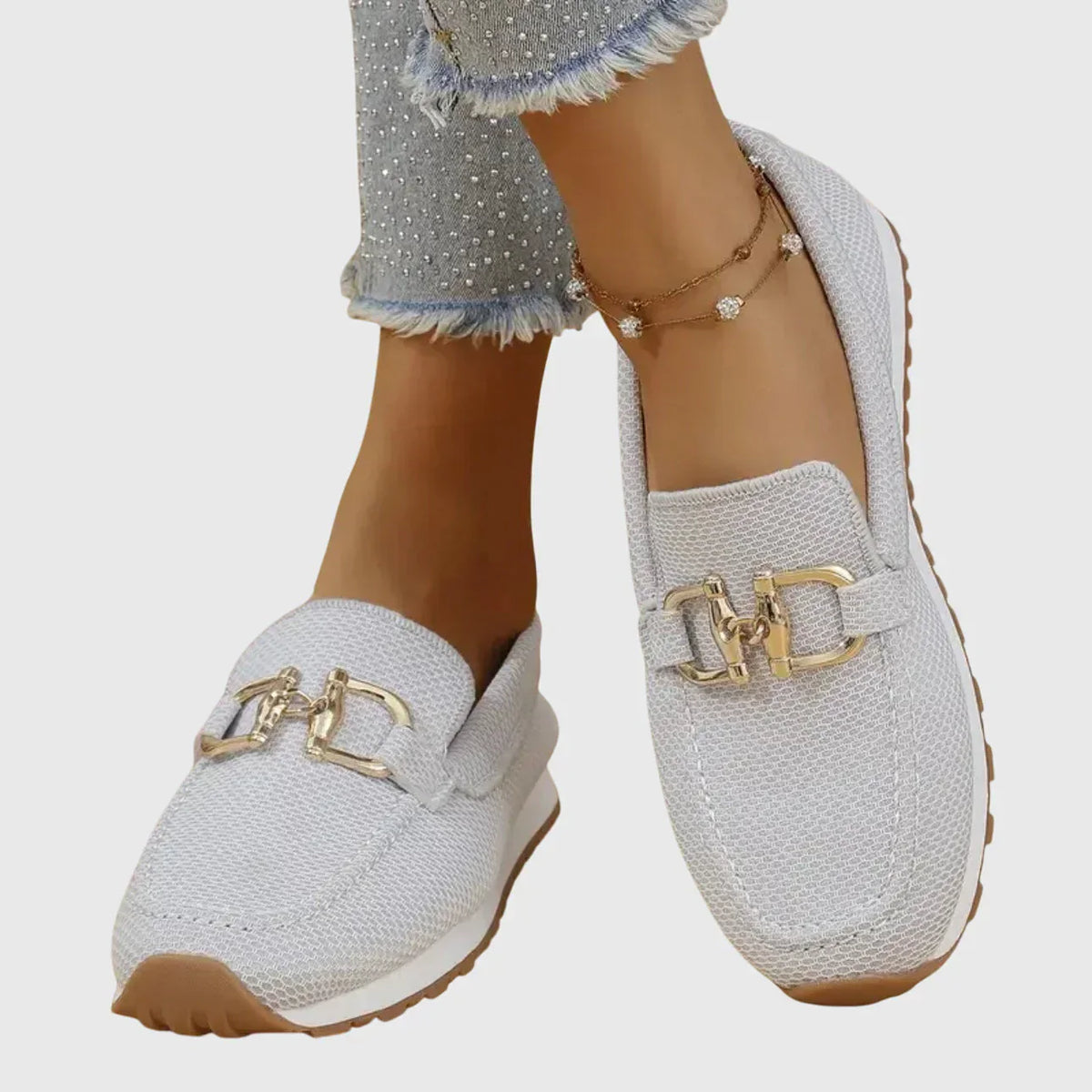 CHIARA Comfort Moccasins for Women – Gray