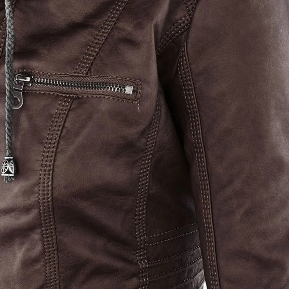 Faux Leather Jacket Women, Soft and Warm