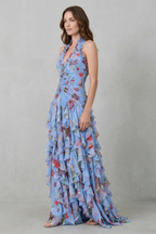 Belladina | Romantic Rose Halter Maxi Dress