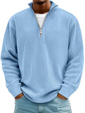 Men's Ribbed Half-Zip Sweater, Long Sleeve