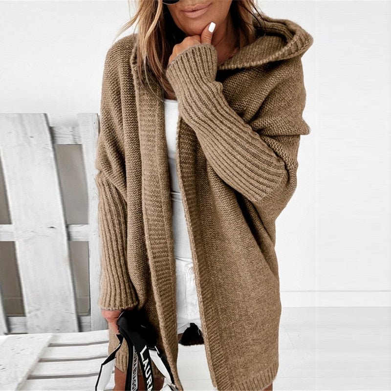 Cardigan Women, Hooded and Oversized for Winter