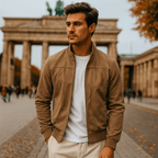 Suede Jacket Men, Lightweight Urban Classic